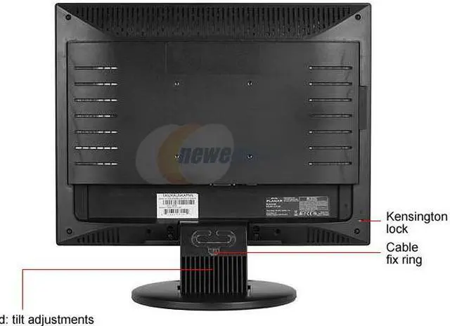 Alt view image 4 of 5 - PLANAR 20.1" Active Matrix, TFT LCD SXGA+ LCD Monitor 5 ms D-Sub, DVI-D PE2010-BK