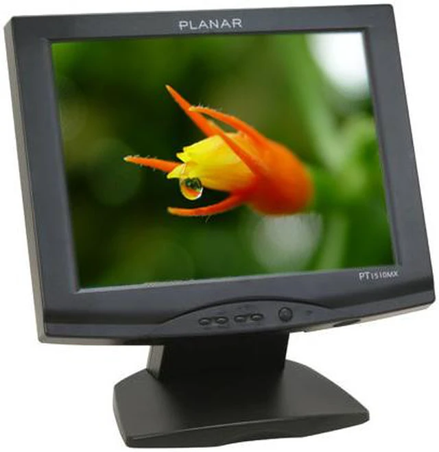 Alt view image 3 of 12 - PLANAR PT1510MX Black 15" Dual serial/USB 5-wire Resistive Touchscreen LCD Monitor 250 cd/m2 450:1 Built-in Speakers