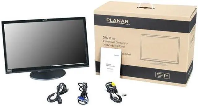 Alt view image 9 of 9 - PLANAR SA2311W Black 23" 2ms 3D 120HZ Full HD Swivel  Height Adjustable WideScreen LCD Monitor 300 cd/m2 1000:1