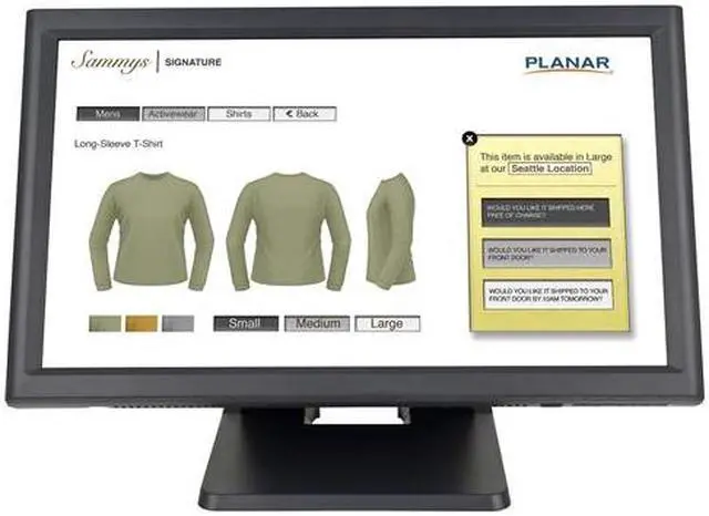 Main image of PLANAR PT1945RW Black 18.5" Dual serial/USB 5-wire Resistive Touchscreen Monitor 250 cd/m2 1000:1 Built-in Speakers