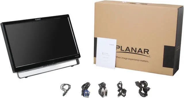 Alt view image 8 of 8 - PLANAR PXL2230MW 22" Full HD 1920x1080 5ms VGA DVI-D HDMI USB Input Built-in Speakers Edge-Lit LED Touchscreen Monitor