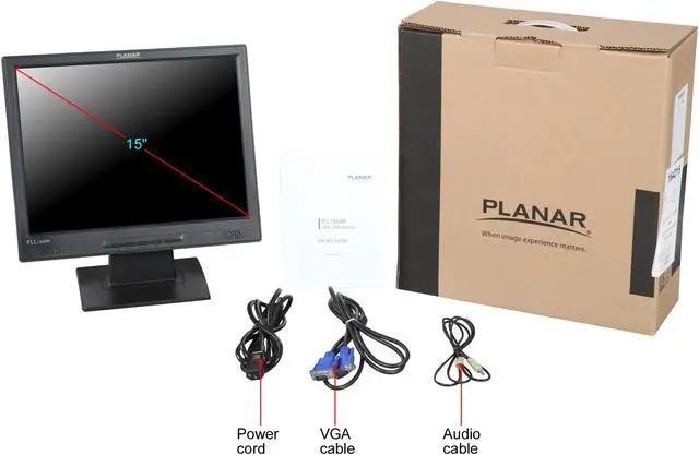 Alt view image 8 of 8 - Planar PLL1500M 15" Professional LED LCD Monitor, 1024 x 768, 700:1, 300cd/m2, 4:3, VGA, D-sub, VESA Compatible, Built-in Speaker