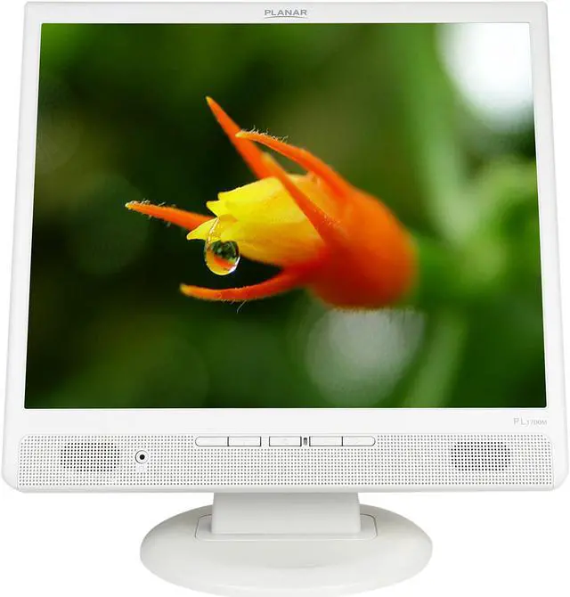 Alt view image 2 of 8 - PLANAR 17" Active Matrix, TFT LCD LCD Monitor D-Sub PL-Series PL1700M-WH