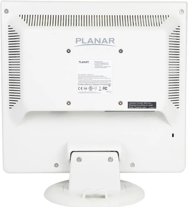 Alt view image 5 of 8 - PLANAR 17" Active Matrix, TFT LCD LCD Monitor D-Sub PL-Series PL1700M-WH
