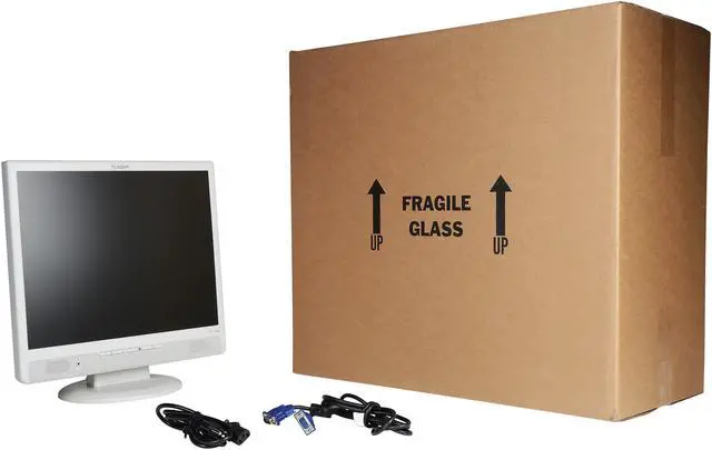Alt view image 8 of 8 - PLANAR 17" Active Matrix, TFT LCD LCD Monitor D-Sub PL-Series PL1700M-WH