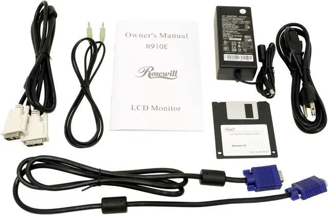 Alt view image 8 of 9 - Rosewill 19" Active Matrix, TFT LCD SXGA LCD Monitor 25 ms R910E