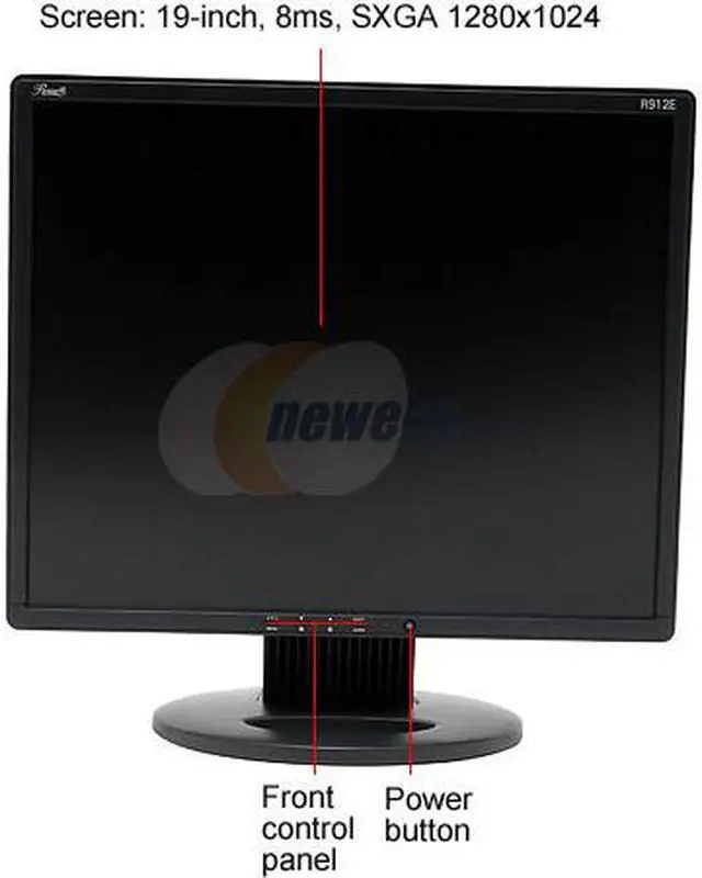 Alt view image 3 of 10 - Rosewill 19" TFT LCD SXGA LCD Monitor 8 ms D-Sub, DVI-D R912E