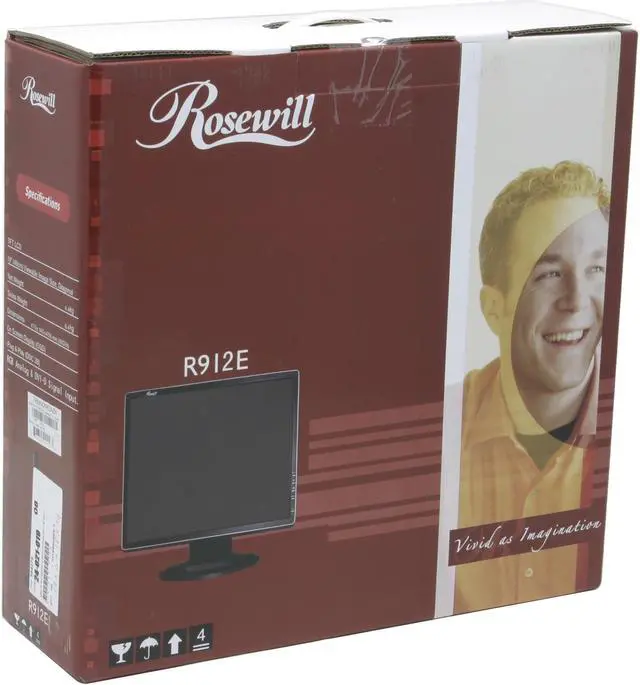 Alt view image 10 of 10 - Rosewill 19" TFT LCD SXGA LCD Monitor 8 ms D-Sub, DVI-D R912E