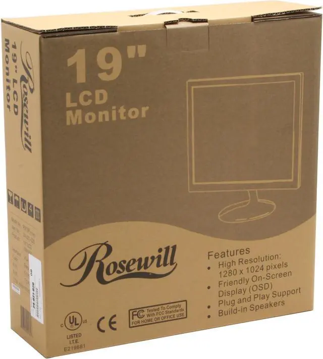 Alt view image 8 of 8 - Rosewill 19" TFT LCD SXGA LCD Monitor 8 ms R910P