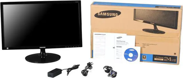 Alt view image 7 of 7 - SAMSUNG SD300 Series S24D300H Black 24" 2ms (GTG) HDMI Widescreen LCD/LED Monitor, 250 cd/m2 DCR Mega Infinity (1000:1), D-Sub, HDMI