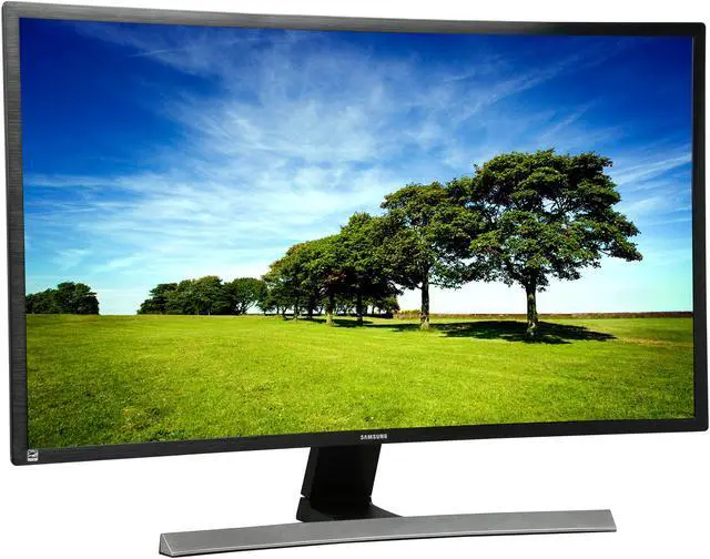 Alt view image 3 of 7 - SAMSUNG S32E590C Glossy Black / Metallic 31.5" Curved  4ms (GTG) HDMI Widescreen LED Backlight LCD Monitor 350 cd/m2 DCR Mega Infinity (5000:1) Built-in Speakers
