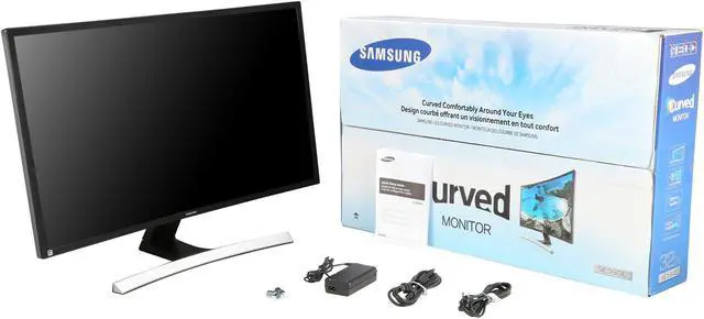 Alt view image 7 of 7 - SAMSUNG S32E590C Glossy Black / Metallic 31.5" Curved  4ms (GTG) HDMI Widescreen LED Backlight LCD Monitor 350 cd/m2 DCR Mega Infinity (5000:1) Built-in Speakers