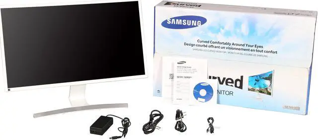 Alt view image 7 of 7 - Samsung S27E591C Glossy White 27” Curved 4ms (GTG) HDMI Widescreen LED Backlight LCD Monitor 350cd/m2 Dual Stereo Speakers w/ Game Mode function