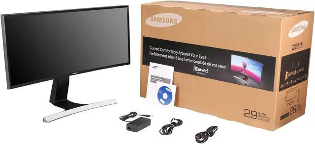 Alt view image 7 of 7 - SAMSUNG S29E790C Glossy Black / Metallic 29" Curved WQHD Cinema Wide HDMI LCD / LED Monitor 300 cd/m2 DCR Mega Infinity (3000:1) Built-in Speakers, High Adjustable