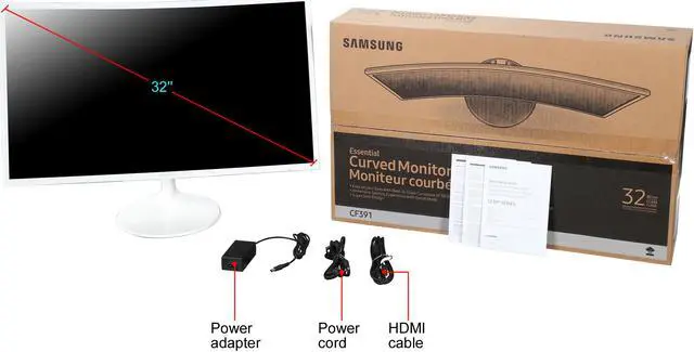 Alt view image 8 of 7 - SAMSUNG 391 Series C32F391 Glossy White 32" Widescreen LED Backlight LCD Monitor Curved