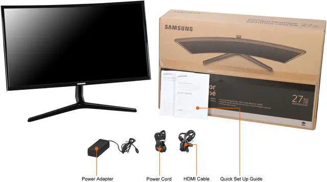 Alt view image 11 of 10 - SAMSUNG 398 Series LC27F398FWNXZA 27" Full HD 1920 x 1080 HDMI DisplayPort AMD FreeSync Flicker Free LED Backlit Curved Gaming Monitor