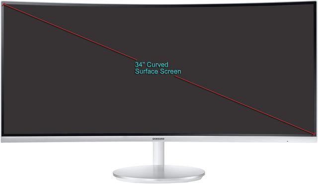 Alt view image 20 of 20 - Samsung C34F791 34" Silver Curved FreeSync Gaming Monitor 3440 x 1440, 21:9 UltraWide, 100 Hz Refresh Rate, 1500R Curvature, Tilt/Height Adjustable, HDMI x 2, DP, USB 3.0