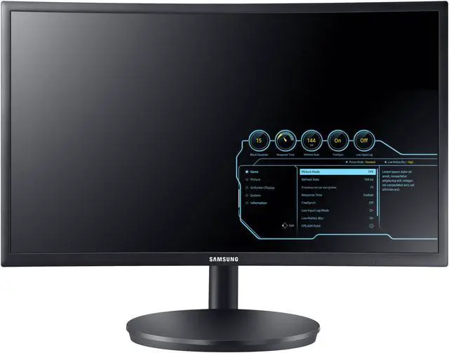 Alt view image 11 of 17 - Samsung C24FG70 24" Black LED LCD HD FreeSync Curved Monitor, 1920 x 1080, 3000:1 Contract Ratio, 250 cd/m2, 178/178 Viewing Angles, DisplayPort, HDMI & VGA