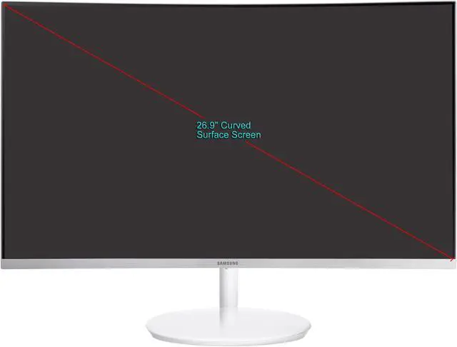 Alt view image 10 of 10 - Samsung C27H711 27" WQHD 2560 x 1440 2K Resolution HDMI, Mini-DisplayPort AMD FreeSync Flicker-Free LED Backlit Curved Monitor