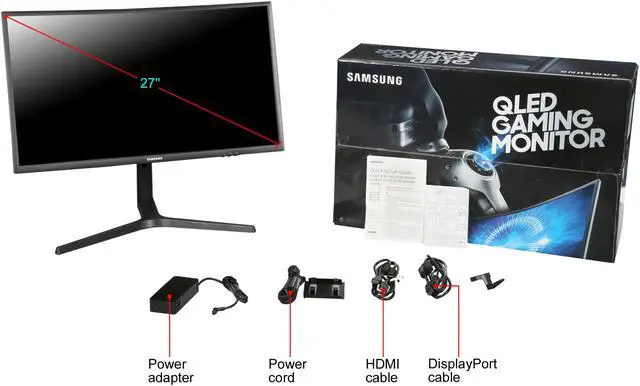 Alt view image 11 of 10 - Samsung CFG73 Series C27FG73 27" 1920 x 1080 Full HD 1ms 144Hz 2 x HDMI, DisplayPort AMD FreeSync Flicker-Free QLED Curved Gaming Monitor