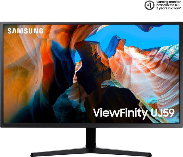 Alt view image 3 of 17 - Samsung UJ59 ViewFinity LU32J590UQNXZA 32" 3840 x 2160 Ultra HD 4K Resolution 2x HDMI, DisplayPort AMD FreeSync Flicker Free Slim Bezel LED Backlit LCD Monitor