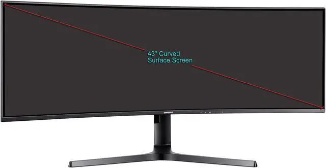 Alt view image 9 of 9 - SAMSUNG C43J890 43" 3840 x 1200 Double FHD 120Hz HDMI DisplayPort USB Type-C 32:10 Curved Super Ultra-Wide Monitor