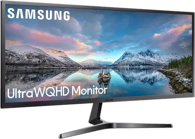 Alt view image 4 of 15 - Samsung LS34J550WQNXZA 34" 3440 x 1440 Ultra WQHD 21:9 2K Resolution 4ms 75Hz 2x HDMI DisplayPort AMD FreeSync Eye Saver Flicker Free LED Backlit Monitor