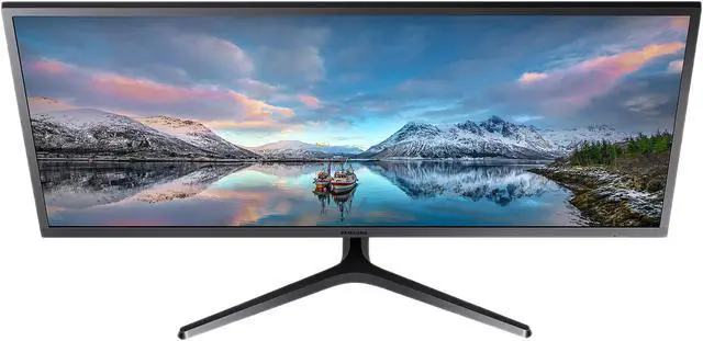 Alt view image 7 of 15 - Samsung LS34J550WQNXZA 34" 3440 x 1440 Ultra WQHD 21:9 2K Resolution 4ms 75Hz 2x HDMI DisplayPort AMD FreeSync Eye Saver Flicker Free LED Backlit Monitor