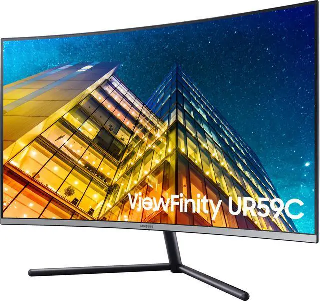 Alt view image 7 of 20 - Samsung UR59C ViewFinity LU32R590CWNXZA 32" (Actual size 31.5") Ultra HD 3840 x 2160 4K Resolution HDMI DisplayPort Flicker Free LED Backlit Curved LCD Monitor