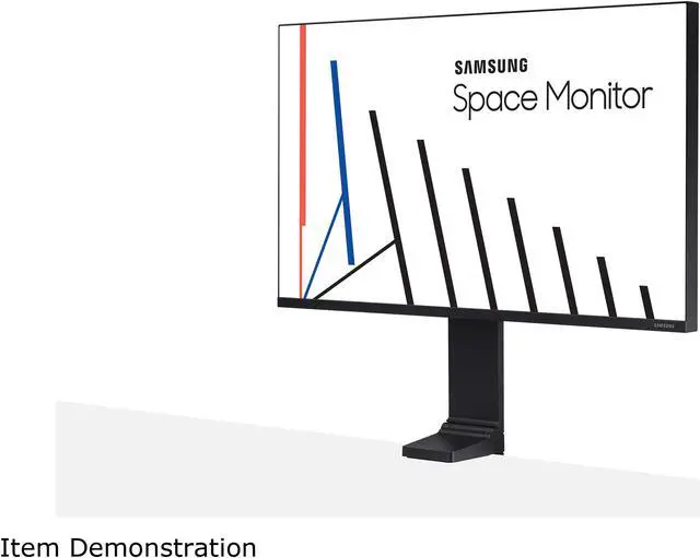 Alt view image 3 of 14 - SAMSUNG The Space Series S27R750Q 27" QHD 2560 x 1440 (2K) 144 Hz HDMI, Mini DisplayPort Monitor with Clamp-type Stand for More Usable Desk Space
