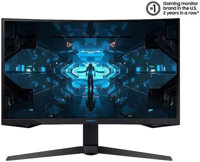 Alt view image 2 of 12 - SAMSUNG Odyssey G7 LC27G75TQSNXZA 27" Quad HD 2560 x 1440 2K 240Hz 1ms 2 x DisplayPort, HDMI G-Sync Compatible Flicker-Free Backlit LED Curved Gaming Monitor