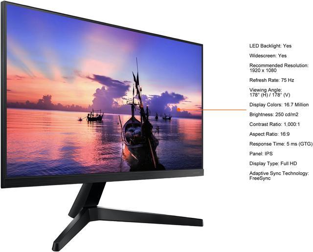 Alt view image 5 of 13 - SAMSUNG T350 Series LF22T350FHNXZA 22" Full HD 1920 x 1080 75Hz D-Sub, HDMI FreeSync IPS Monitor