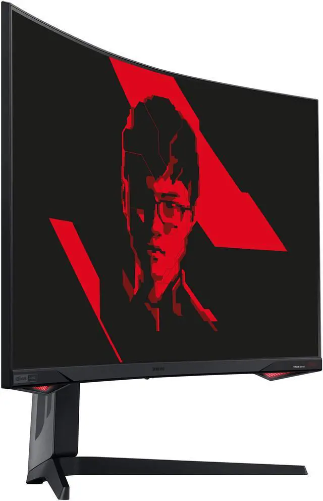 Alt view image 3 of 11 - SAMSUNG Odyssey G7 T1 Faker Edition LC32G77TQSNXZA 32" WQHD 2560 x 1440 (2K) 1 ms (GTG) 240 Hz HDMI, DisplayPort, USB FreeSync Premium Pro and G-Sync Compatible Curved Gaming Monitor