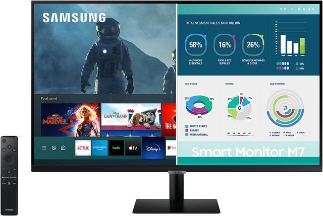 Main image of SAMSUNG M7 Series LS32AM702UNXZA 32" UHD 3840 x 2160 (4K) 2 x HDMI, USB-C Built-in Speakers Smart Monitor with Streaming TV