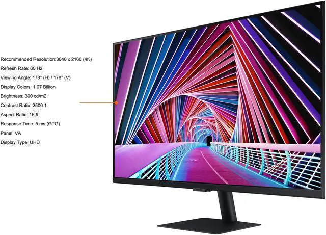 Alt view image 7 of 12 - SAMSUNG ViewFinity S70A LS32A700NWNXZA 32" UHD 3840 x 2160 (4K) Computer Monitor, Wide HDMI Monitor HDR 10 (1 Billion Colors), 3 Sided Borderless Design, TUV-Certified Intelligent Eye Care
