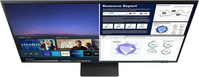 Alt view image 7 of 14 - SAMSUNG M70UA Series LS43AM702UNXZA 43" UHD 3840 x 2160 (4K) 2 x HDMI, USB, USB Type-C Built-in Speakers Smart Monitor and Streaming TV