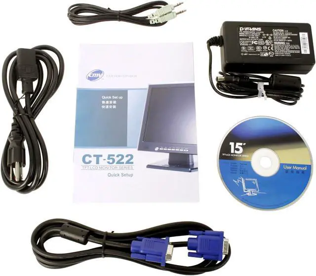 Alt view image 8 of 9 - CMV 15" Active Matrix, TFT LCD XGA LCD Monitor 16 ms CT-522A