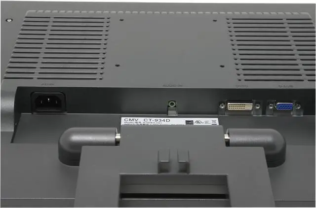 Alt view image 7 of 9 - CMV 19" Active Matrix, TFT LCD SXGA LCD Monitor 8 ms D-Sub, DVI-D CT-934D