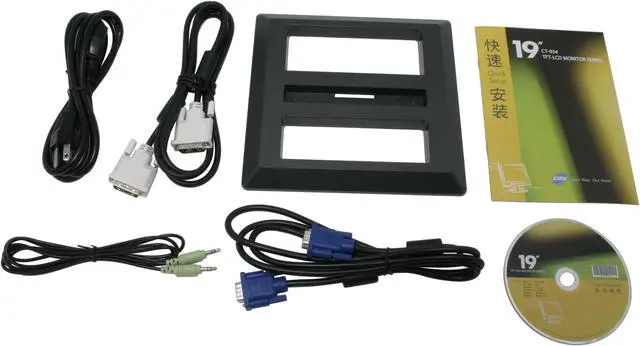 Alt view image 8 of 9 - CMV 19" Active Matrix, TFT LCD SXGA LCD Monitor 8 ms D-Sub, DVI-D CT-934D