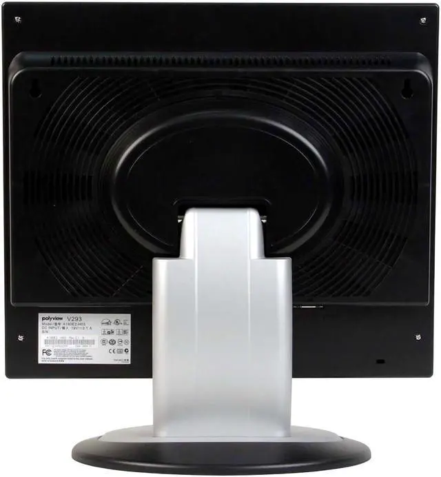 Alt view image 6 of 9 - Polyview 19" Active Matrix, TFT LCD SXGA LCD Monitor 21 ms D-Sub, DVI V293