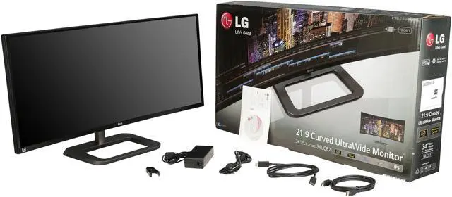 Alt view image 8 of 7 - LG 34UC87M-B Black 34" 5m (GTG) Curved Monitor 300 cd/m2 IPS Panel HDMI/ Thunderbolt ports DCR Mega Infinity