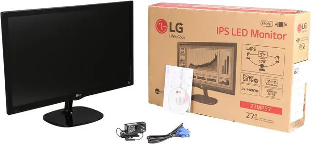 Alt view image 7 of 7 - LG 27" 60 Hz IPS LCD Monitor IPS 5 ms D-Sub, HDMI 27MP57HT
