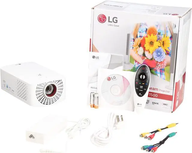 Alt view image 8 of 8 - LG Minibeam PF1500 1920 x 1080 FHD 1400 Lumens, Smart TV, Bluetooth-capable, HDMI / MHL / RJ45 (Networkable), Home Theater LED Pico / Portable Projector