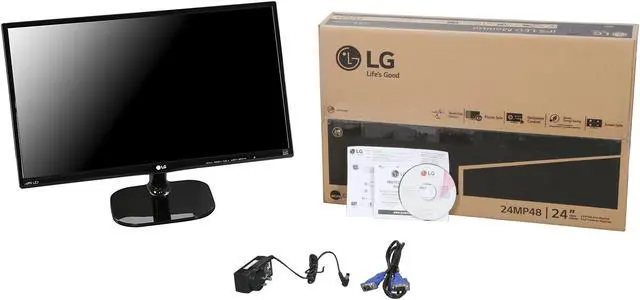 Alt view image 6 of 6 - LG 24MP48HQ-P Full HD 24" (Actual size 23.8") IPS Monitor 5ms 1920 x 1080, Flicker Safe Black Stabilizer and On Screen Control w/ Screen Split