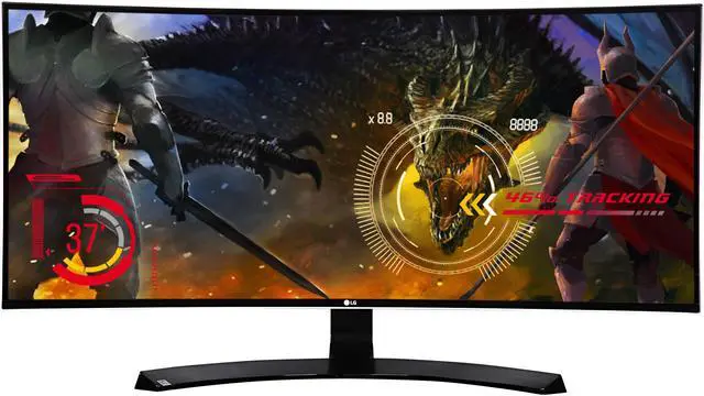 Alt view image 2 of 7 - LG 34UC88 34" Curved FreeSync IPS Monitor 3440 x 1440 WQHD 21:9 UltraWide On-Screen Control with 4-way Screen Split, Height and Tilt Adjustable, USB 3.0/HDMI/DisplayPort, VESA Mountable