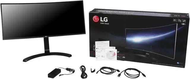Alt view image 7 of 7 - LG 34UC88 34" Curved FreeSync IPS Monitor 3440 x 1440 WQHD 21:9 UltraWide On-Screen Control with 4-way Screen Split, Height and Tilt Adjustable, USB 3.0/HDMI/DisplayPort, VESA Mountable