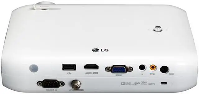 Alt view image 6 of 6 - LG PW1000 Minibeam LED Projector With Screen Share and Bluetooth Sound out, 1000 ANSI Lumens, 100000:1 Contrast Ratio, 40" Projection Image, HDMI, USB, Digital TV Tuner, Built-in Speaker