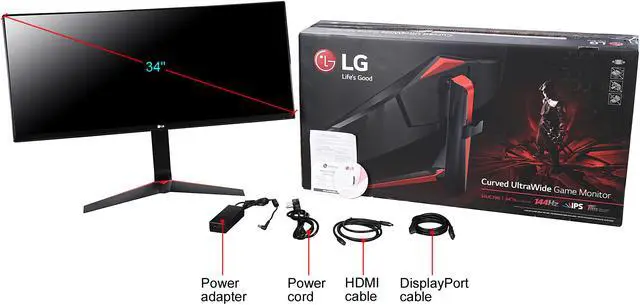 Alt view image 8 of 8 - LG 34UC79G-B 34" 21:9 UltraWide IPS Curved Gaming Monitor 2560 x 1080 Resolution, AMD FreeSync, 144 Hz Refresh Rate, Dynamic Action Sync & Black Stabilize, DisplayPort/HDMI/USB 3.0