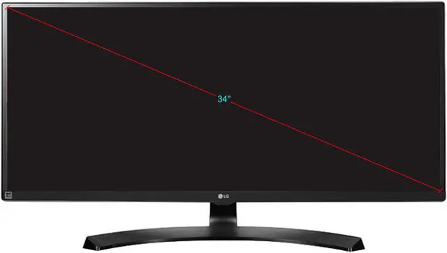 Alt view image 2 of 8 - LG 34UB88-P Black 34" 21:9 Ultrawide 3440 x 1440 2K QHD FreeSync LED Backlight IPS Monitor 2 x Thunderbolt, 2 x HDMI 2.0, DisplayPort 1.2, USB 3.0