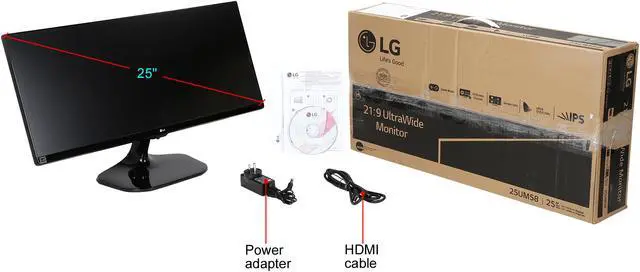 Alt view image 7 of 7 - LG 25UM58-P Black 25" Widescreen LED Backlight LCD Monitor IPS